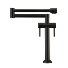 Aquacubic Pot Filler Faucet Wall Mount Commercial Kitchen Sink Faucets Lead Free Brass Kitchen Faucet Black